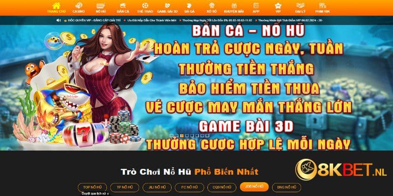 8KBET là website giải trí đẳng cấp với nhiều dịch vụ đặc sắc